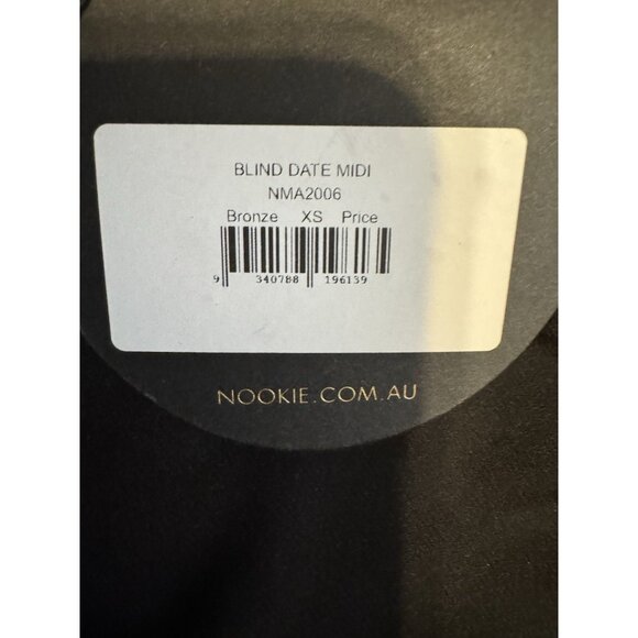 NOOKIE Blind Date Mini Dress XS in Bronze Gold Animal Print NEW - Picture 9 of 11